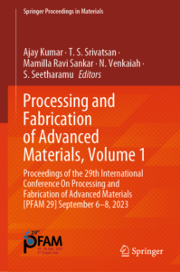 Processing and Fabrication of Advanced Materials, Volume 1